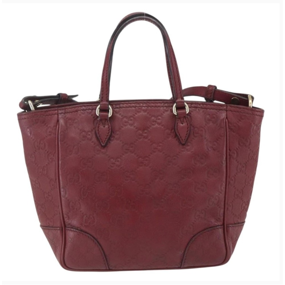 GUCCI Microguccissima Bree Tote Bordeaux Red Leather Handbag Authenticated - Picture 2 of 16